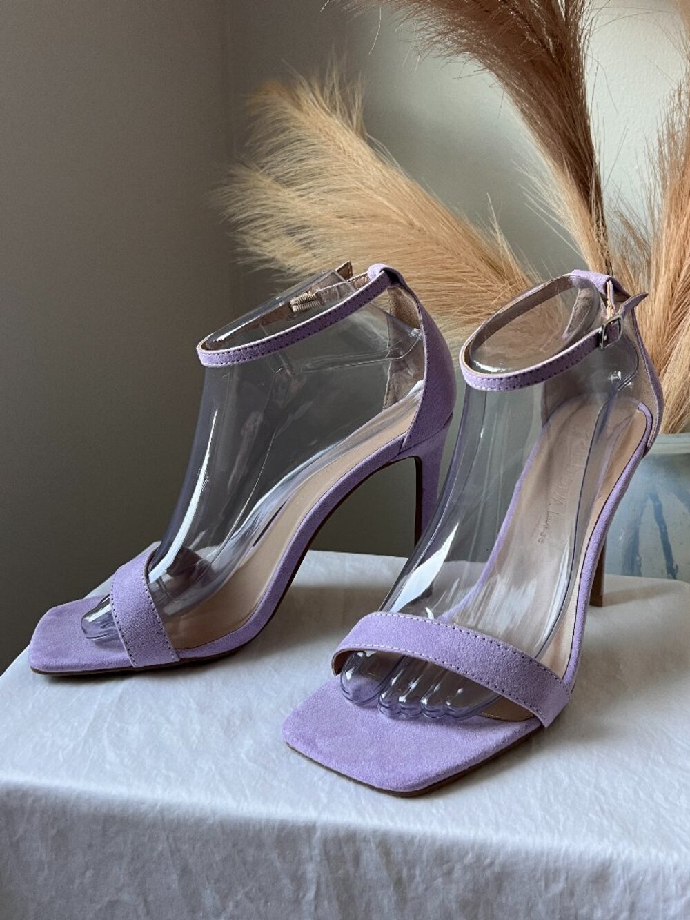 Wild Diva Lounge Lavender Ankle Strap Heels | Size 8.5 | Worn Once